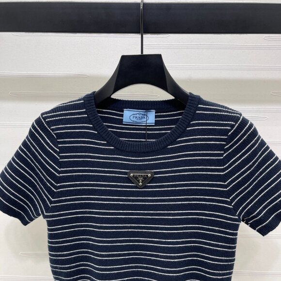 Prada striped knitted short sleeves - Picture 4 of 8